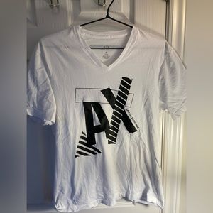 Armani Exchange White Graphic T-Shirt